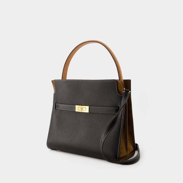 Sac À Main Lee Radziwill Double Small - Tory Burch - Cuir - Noir