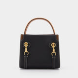 Sac Lee Radziwill Double Petit en Cuir Noir