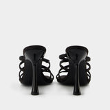 Sandales Nala 105 Logo - Alexander Wang - Satin - Noir