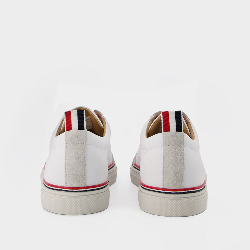 Sneakers Lo-Top - Thom Browne - Cuir - Blanc