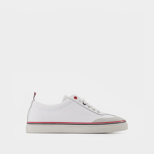 Sneakers Lo-Top - Thom Browne - Cuir - Blanc