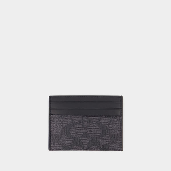 Porte Carte  - Coach - Toile Exclusive - Noir