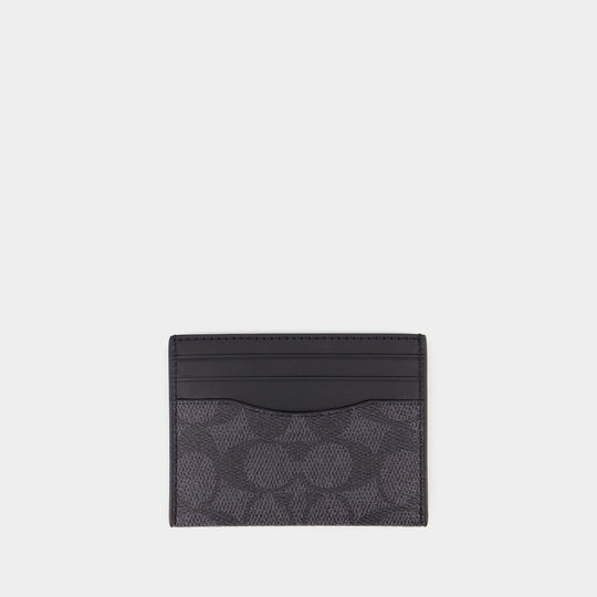 Porte Carte  - Coach - Toile Exclusive - Noir