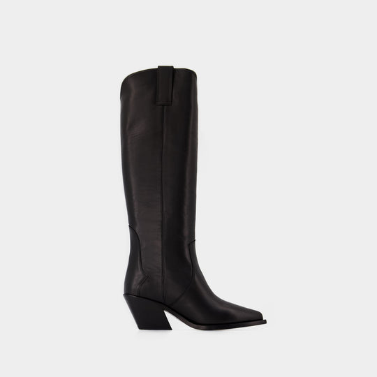 Bottes Tall Tania - Anine Bing - Cuir - Noir