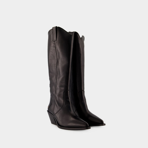 Bottes Tall Tania - Anine Bing - Cuir - Noir