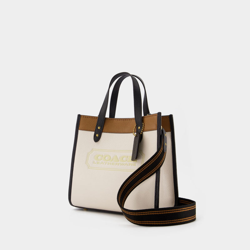 Tote Bag Field Tote 22 - Coach - Cuir - Chalk Multi