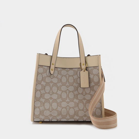 Sac Field Tote Signature 22 en Jacquard Ivoire