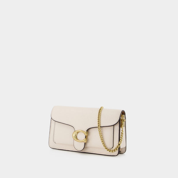 Sac À Bandoulière Tabby Chain Clutch - Coach - Cuir - Craie