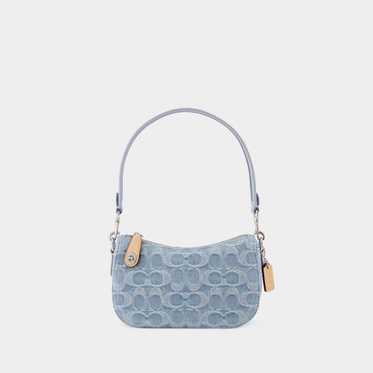 Sac Hobo Swinger 20 - Coach - Toile - Bleu