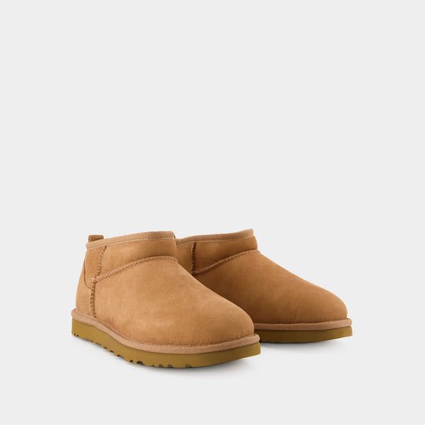 Bottines Classic Ultra Mini - Ugg - Cuir - Chestnut