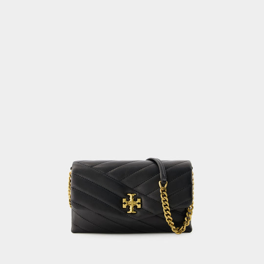 Wallet On Chain Kira Chevron - Tory Burch - Cuir - Noir