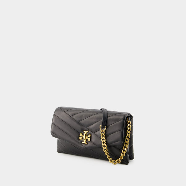 Wallet On Chain Kira Chevron - Tory Burch - Cuir - Noir
