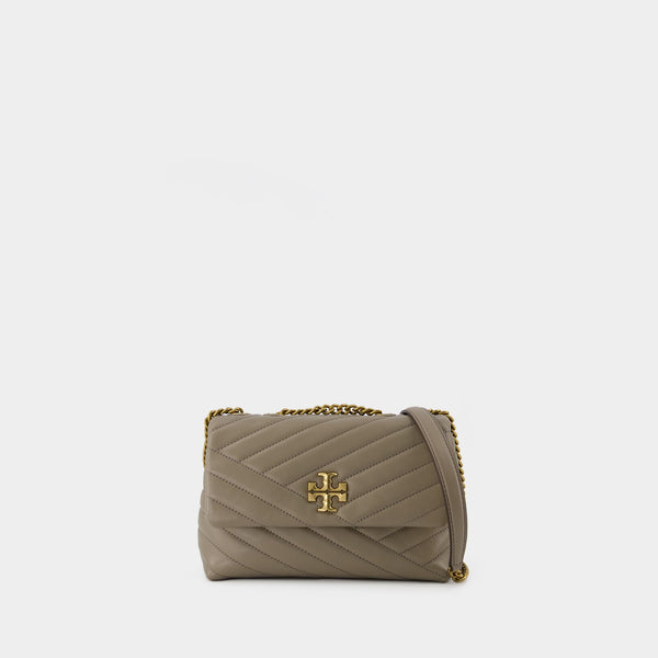 Sac Kira Chevron Small - Tory Burch - Cuir - Gris