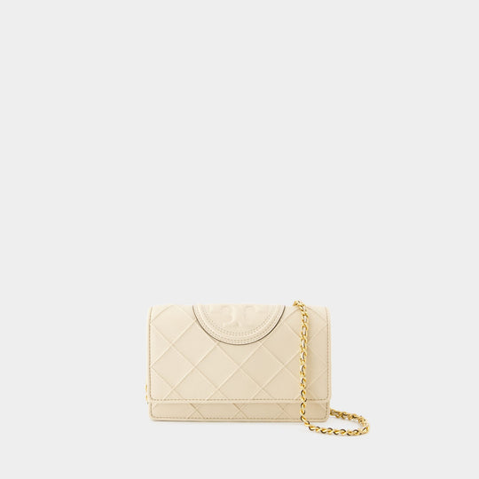 Sac à bandoulière Fleming Soft Chain - Tory Burch - Cuir - Beige