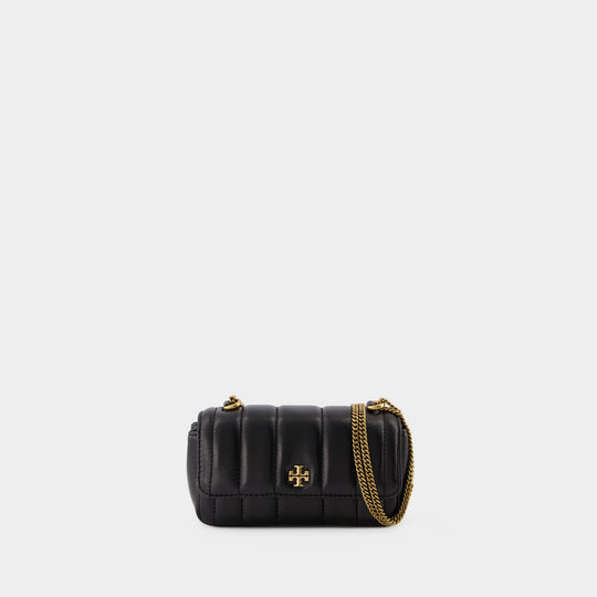 Sac Hobo Kira Mini Flap - Tory Burch - Cuir - Noir