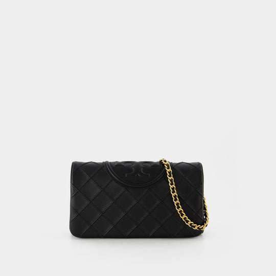 Sac À Main Fleming Soft Clutch - Tory Burch - Cuir - Noir