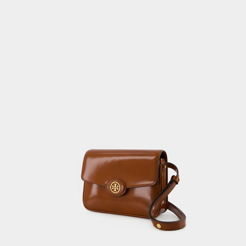 Sac Robinson Spazzolato - Tory Burch - Cuir - Marron