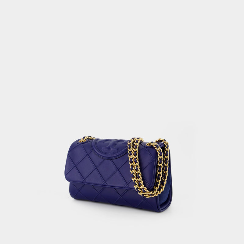 Sac Fleming Soft Small - Tory Burch - Cuir - Navy Day