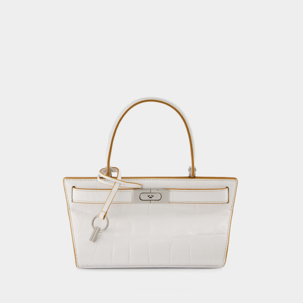 Sac Hobo Kira Chevron Small - Tory Burch - Cuir - Noir