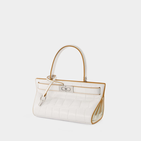 Sac Hobo Kira Chevron Small - Tory Burch - Cuir - Noir