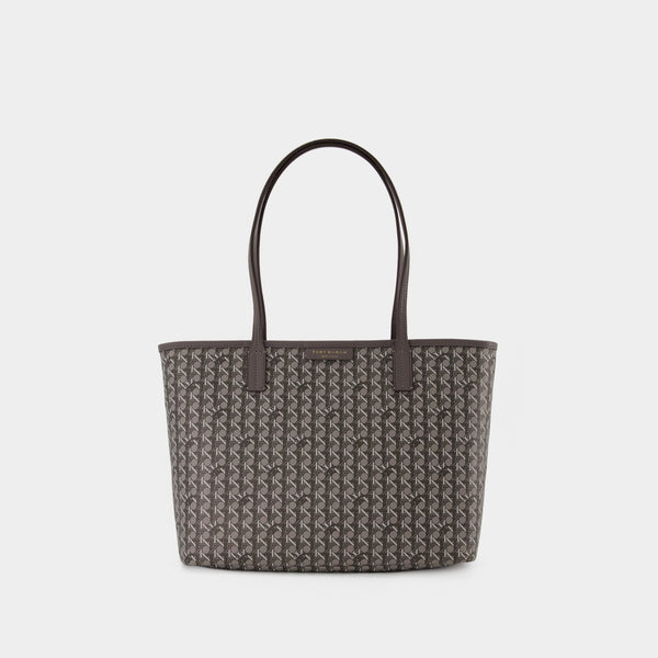 Sac Hobo Small Zip Tote - Tory Burch - Toile - Ivoire