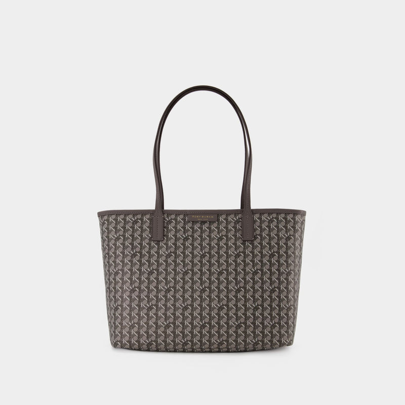 Sac Hobo Small Zip Tote - Tory Burch - Toile - Ivoire