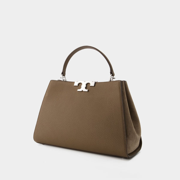 Sac à Bandoulière Eleanor Satchel - Tory Burch - Cuir - Gris