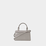 Sac Trend Spazzolato Mini - Tory Burch - Cuir - Gris