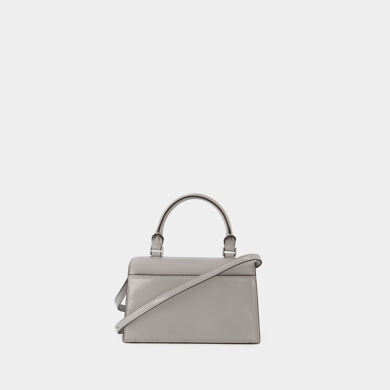 Sac Trend Spazzolato Mini - Tory Burch - Cuir - Gris
