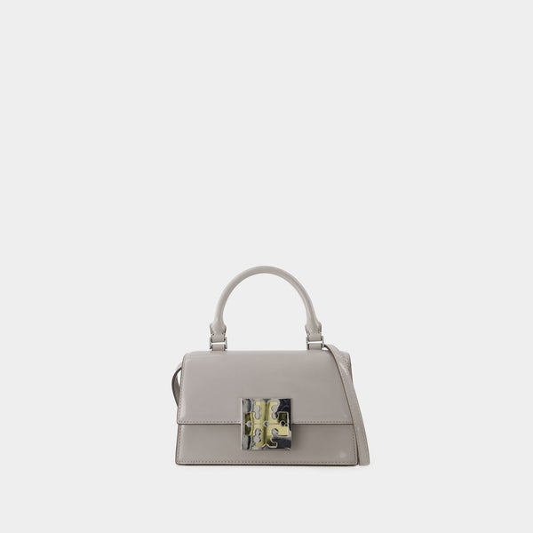 Sac Trend Spazzolato Mini - Tory Burch - Cuir - Gris
