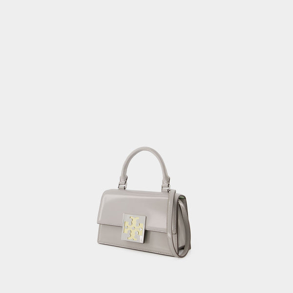 Sac Trend Spazzolato Mini - Tory Burch - Cuir - Gris