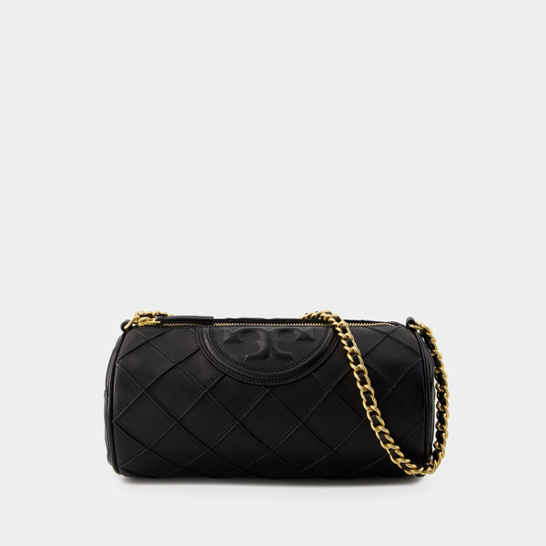 Sac À Main Fleming Soft Barrel - Tory Burch - Cuir - Noir