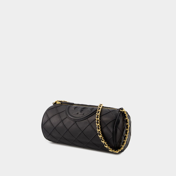 Sac À Main Fleming Soft Barrel - Tory Burch - Cuir - Noir
