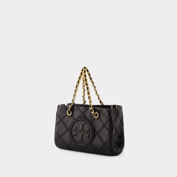 Cabas Fleming Soft Mini Chain - Tory Burch - Cuir - Noir