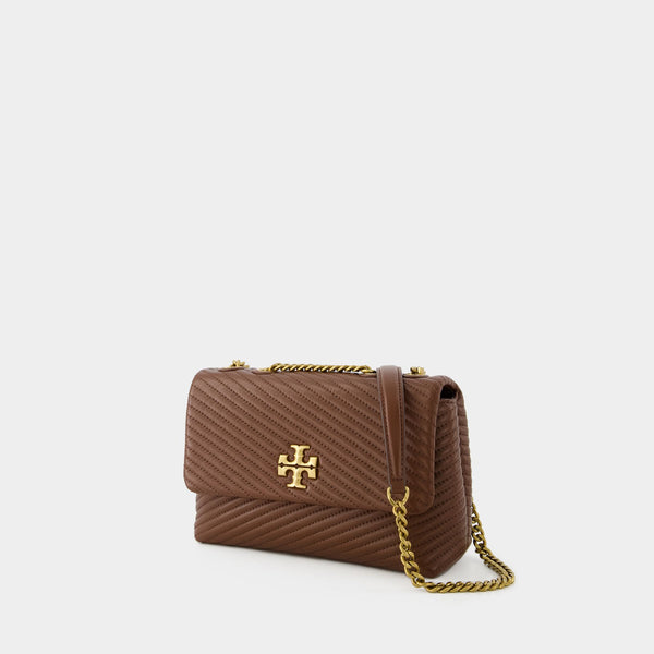 Sac Kira Moto Quilt Small Convertible - Tory Burch - Cuir - Marron