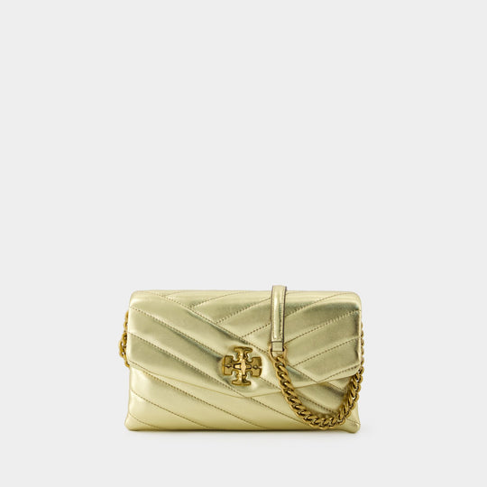 Wallet On Chain Kira Chevron - Tory Burch - Cuir - Doré