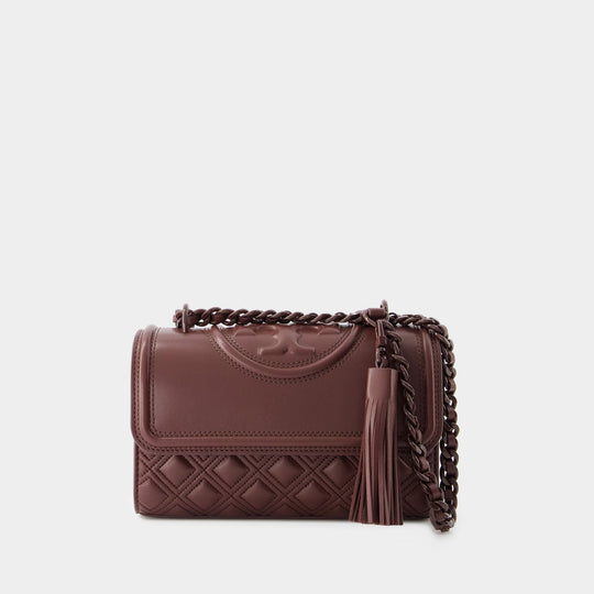 Sac Fleming Small Convertible - Tory Burch - Cuir - Marron