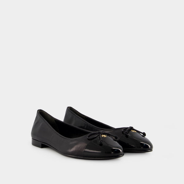 Ballerines Cap Toe - Tory Burch - Cuir - Noir