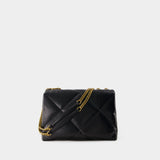 Sac Kira Diamond Quilt Convertible - Tory Burch - Cuir - Noir