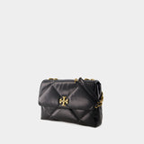 Sac Kira Diamond Quilt Convertible - Tory Burch - Cuir - Noir