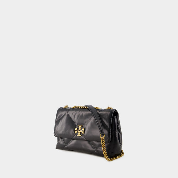 Sac Kira Diamond Quilt Small Convertible - Tory Burch - Cuir - Noir