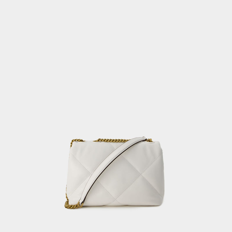 Sac Kira Diamond Quilt Small Convertible - Tory Burch - Cuir - Blanc