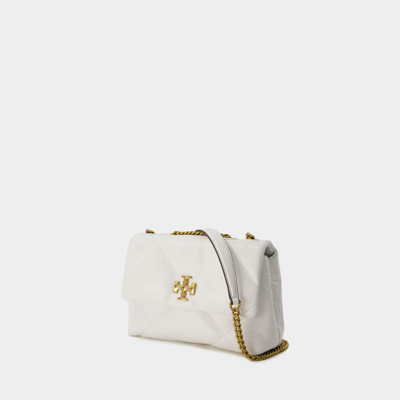 Sac Kira Diamond Quilt Small Convertible - Tory Burch - Cuir - Blanc