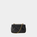 Sac À Main Kira Diamond Quilt Mini Flap - Tory Burch - Cuir - Noir