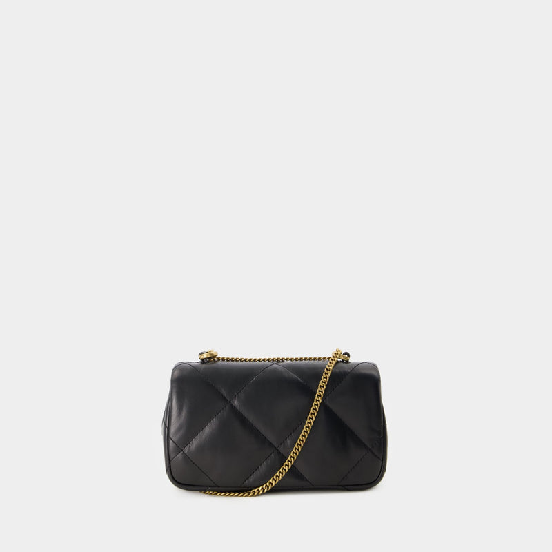 Sac À Main Kira Diamond Quilt Mini Flap - Tory Burch - Cuir - Noir