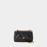 Sac À Main Kira Diamond Quilt Mini Flap - Tory Burch - Cuir - Noir