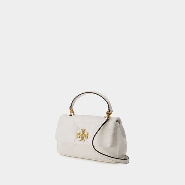 Sac À Main Kira Diamond Quilt Top Handle - Tory Burch - Cuir - Blanc