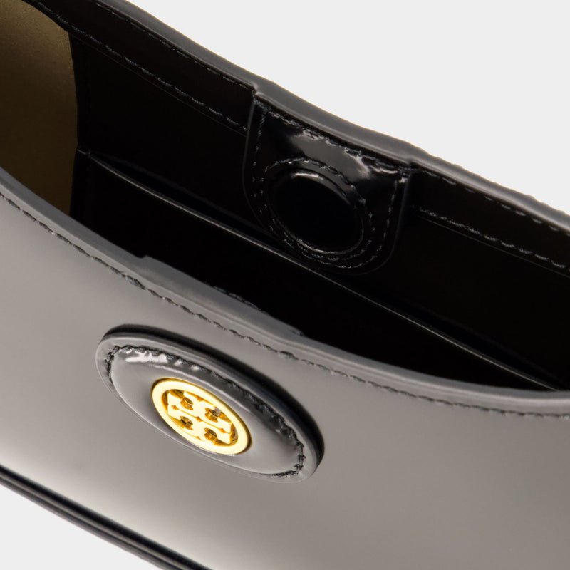 Sac Hobo Robinson Crescent - Tory Burch - Cuir - Noir