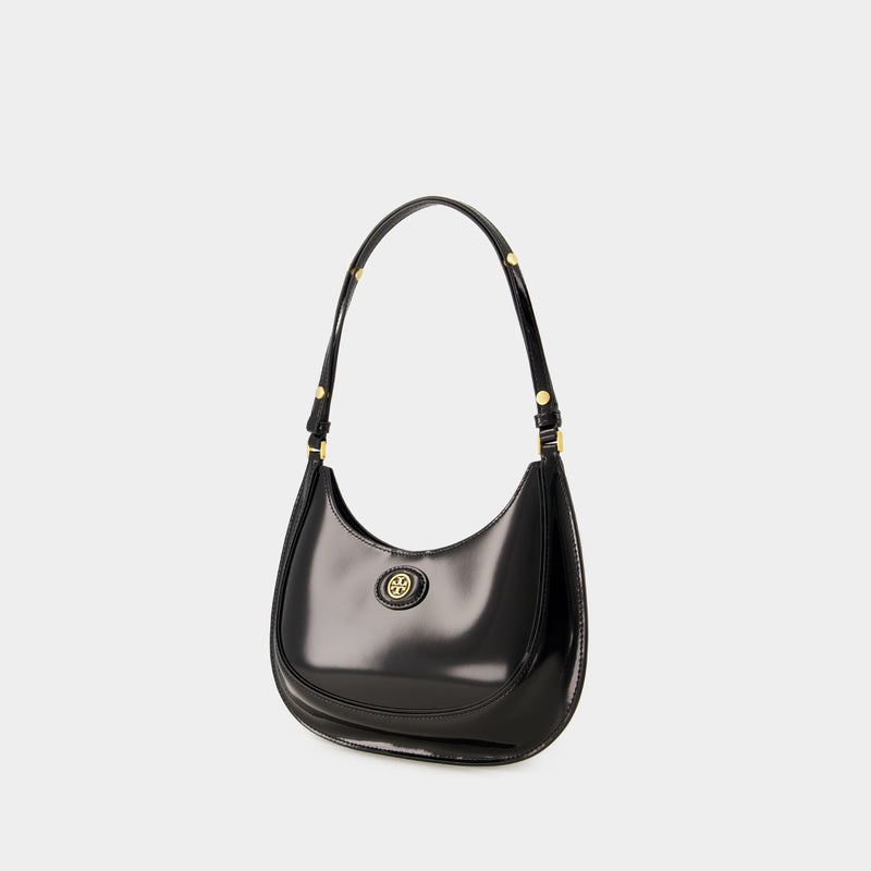 Sac Hobo Robinson Crescent - Tory Burch - Cuir - Noir