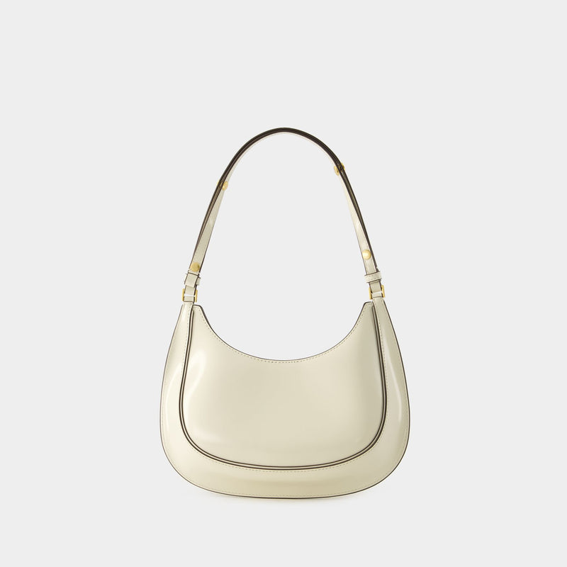 Sac Hobo Robinson Crescent - Tory Burch - Cuir - Blanc
